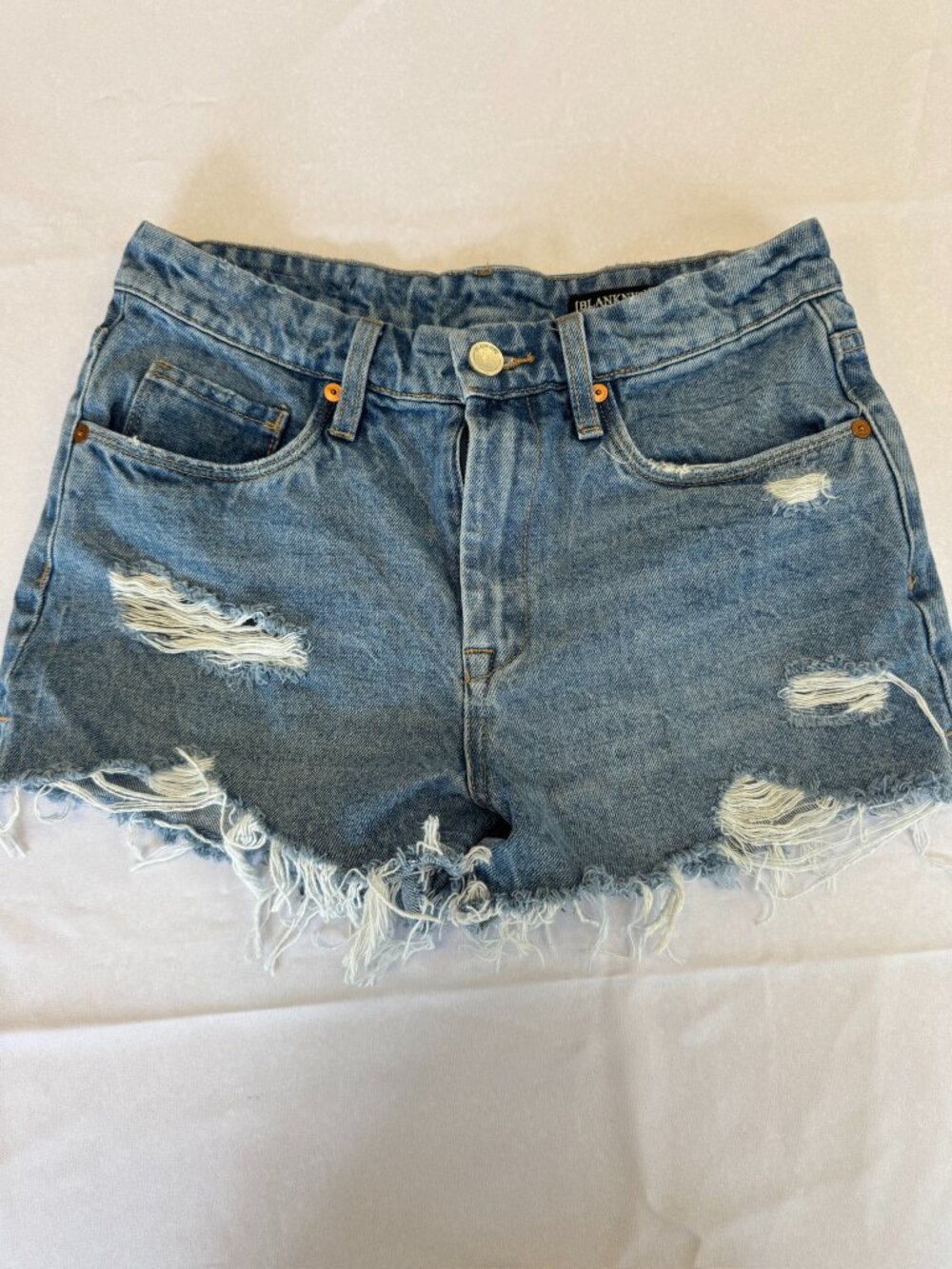 BlankNYC The Barrow Distressed Denim Cutoff Shorts Size 27